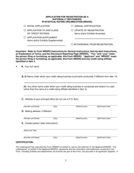 Form NRSRO (SEC Form 1541) Application for Registration as a Nationally Recognized Statistical Rating Organization (Nrsro), Page 2