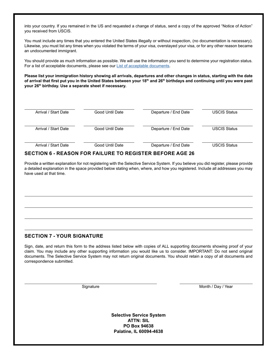 Request for Status Information Letter, Page 4