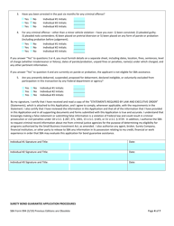 SBA Form 994 Application for Surety Bond Guarantee Assistance, Page 4