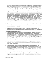 SBA Form 3506 CARES Act Section 1102 Lender Agreement, Page 3