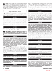 Form PA-40 Schedule A Interest Income - Pennsylvania, Page 4