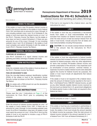 Form PA-41 Schedule A Interest Income and Gambling and Lottery Winnings - Pennsylvania, Page 3