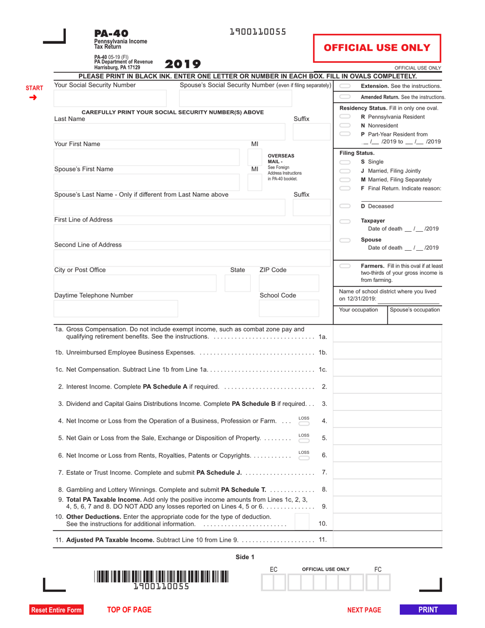 form-pa-40-download-fillable-pdf-or-fill-online-pennsylvania-income-tax