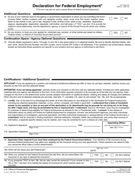 Form OF306 Declaration for Federal Employment, Page 3
