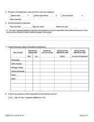 ADEM Form 104 Permit Application for Indirect Heating Equipment (Fuel Burning Equipment) - Alabama, Page 3