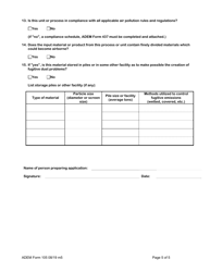 ADEM Form 105 Permit Application for Manufacturing or Processing Operation - Alabama, Page 7