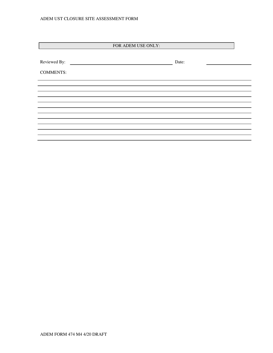 ADEM Form 474 ADEM Ust Closure Site Assessment Report - Alabama, Page 16