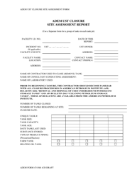 ADEM Form 474 ADEM Ust Closure Site Assessment Report - Alabama