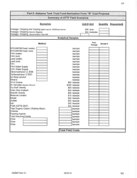 ADEM Form 31 &quot;Alabama Tank Trust Fund Cost Proposal&quot; - Alabama, Page 8