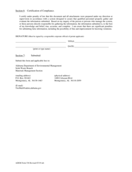 ADEM Form 538 Scrap Tire Transporter Permit Application - Alabama, Page 2