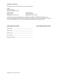 ADEM Form 537 Scrap Tire Facility Registration and Exemption Application - Alabama, Page 3