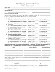 Adem Form 536 Download Printable Pdf Or Fill Online Scrap Tire Manifest 