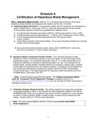 ADEM Form 8700-12 Notification of Regulated Waste Activity - Alabama, Page 18