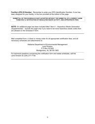 ADEM Form 8700-12 Notification of Regulated Waste Activity - Alabama, Page 22