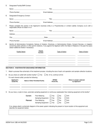 ADEM Form 188 Npdes Individual Permit Application Supplementary Information for Publicly-Owned Treatment Works (Potw), Other Treatment Works Treating Domestic Sewage (Twtds), and Public Water Supply Treatment Plants - Alabama, Page 2