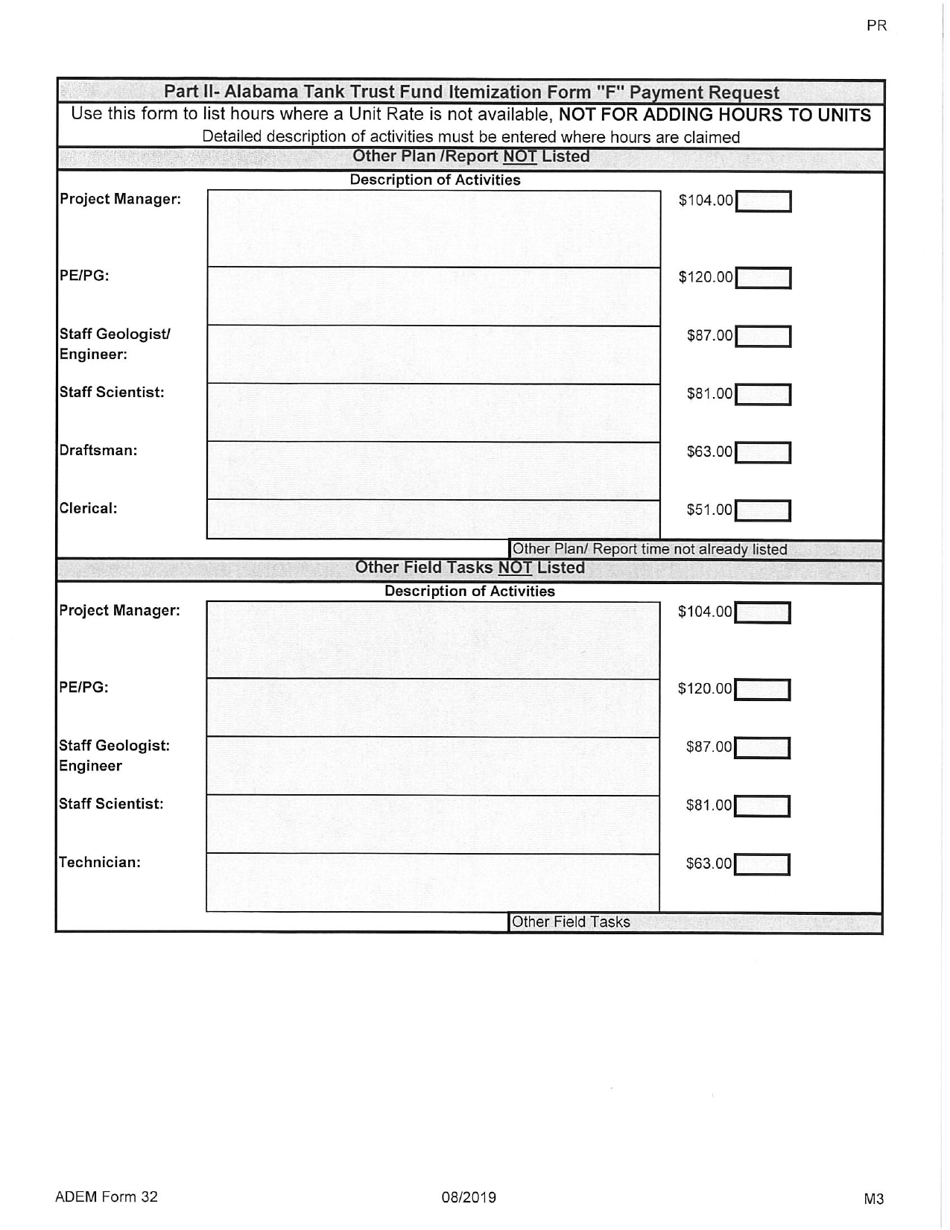 ADEM Form 32 Alabama Tank Trust Fund Payment Request - Alabama, Page 14
