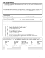 ADEM Form 315 Npdes Individual Permit Application (Mining Operations) - Alabama, Page 3