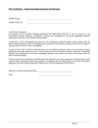ADEM Form 339 Clean Water State Revolving Fund (Cwsrf) Loan Application Form - Alabama, Page 12