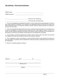 ADEM Form 339 Clean Water State Revolving Fund (Cwsrf) Loan Application Form - Alabama, Page 13