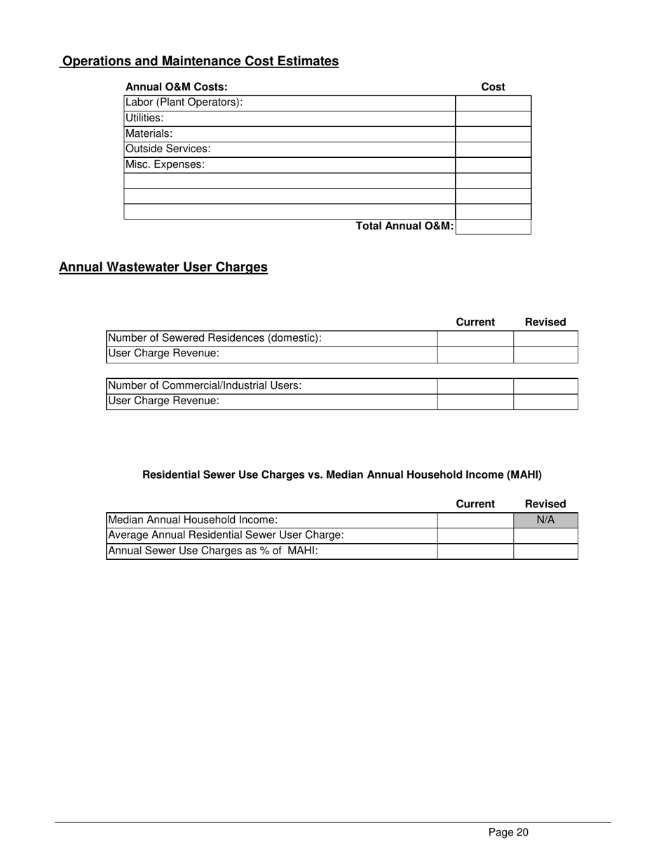 ADEM Form 339 Clean Water State Revolving Fund (Cwsrf) Loan Application Form - Alabama, Page 20