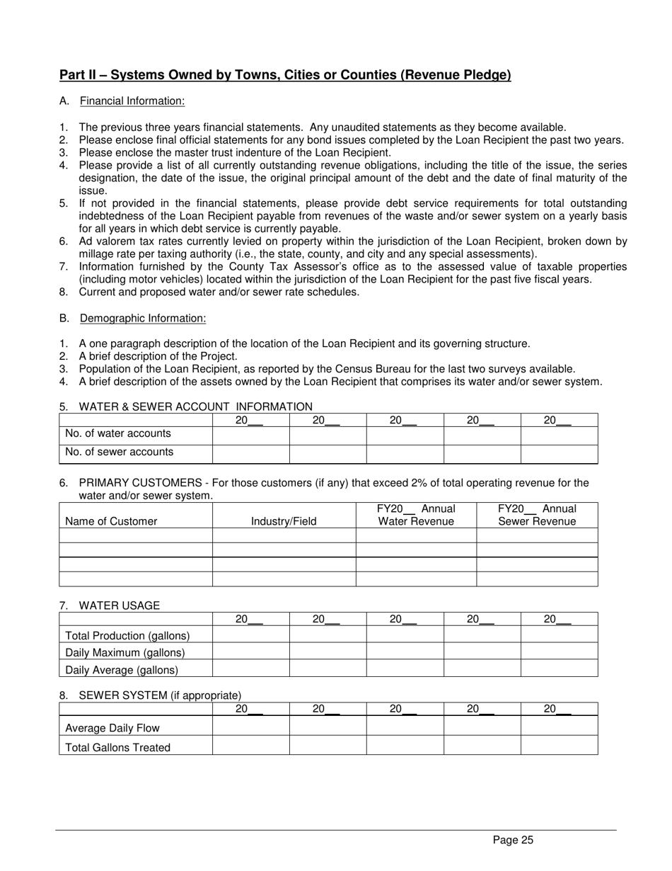 ADEM Form 339 Clean Water State Revolving Fund (Cwsrf) Loan Application Form - Alabama, Page 25