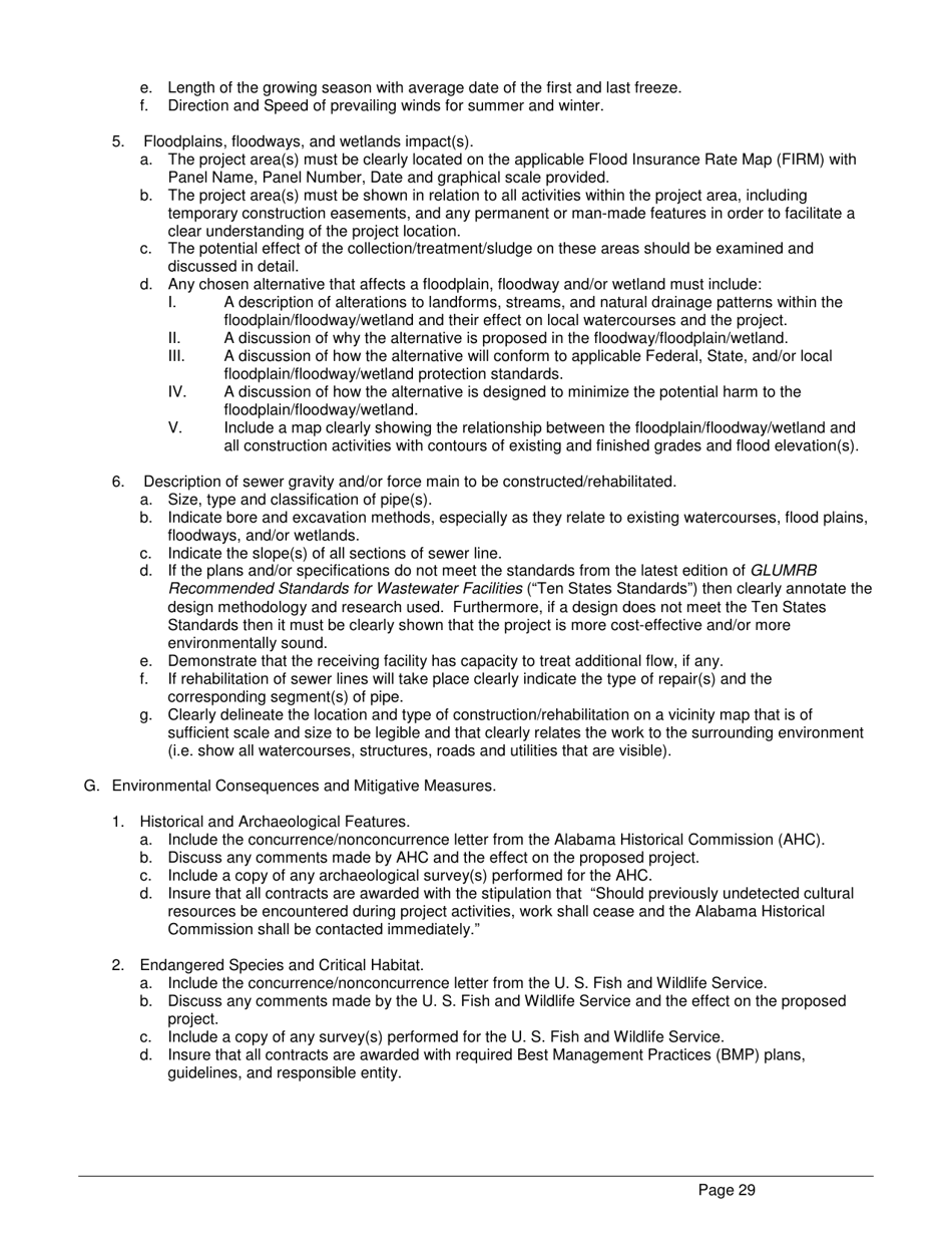 ADEM Form 339 Clean Water State Revolving Fund (Cwsrf) Loan Application Form - Alabama, Page 29