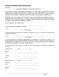 ADEM Form 339 Clean Water State Revolving Fund (Cwsrf) Loan Application Form - Alabama, Page 6