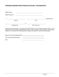 Form 369 Drinking Water State Revolving Fund (Dwsrf) Loan Application Form - Alabama, Page 12
