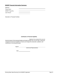 Form 369 Drinking Water State Revolving Fund (Dwsrf) Loan Application Form - Alabama, Page 19