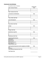 Form 369 Drinking Water State Revolving Fund (Dwsrf) Loan Application Form - Alabama, Page 20