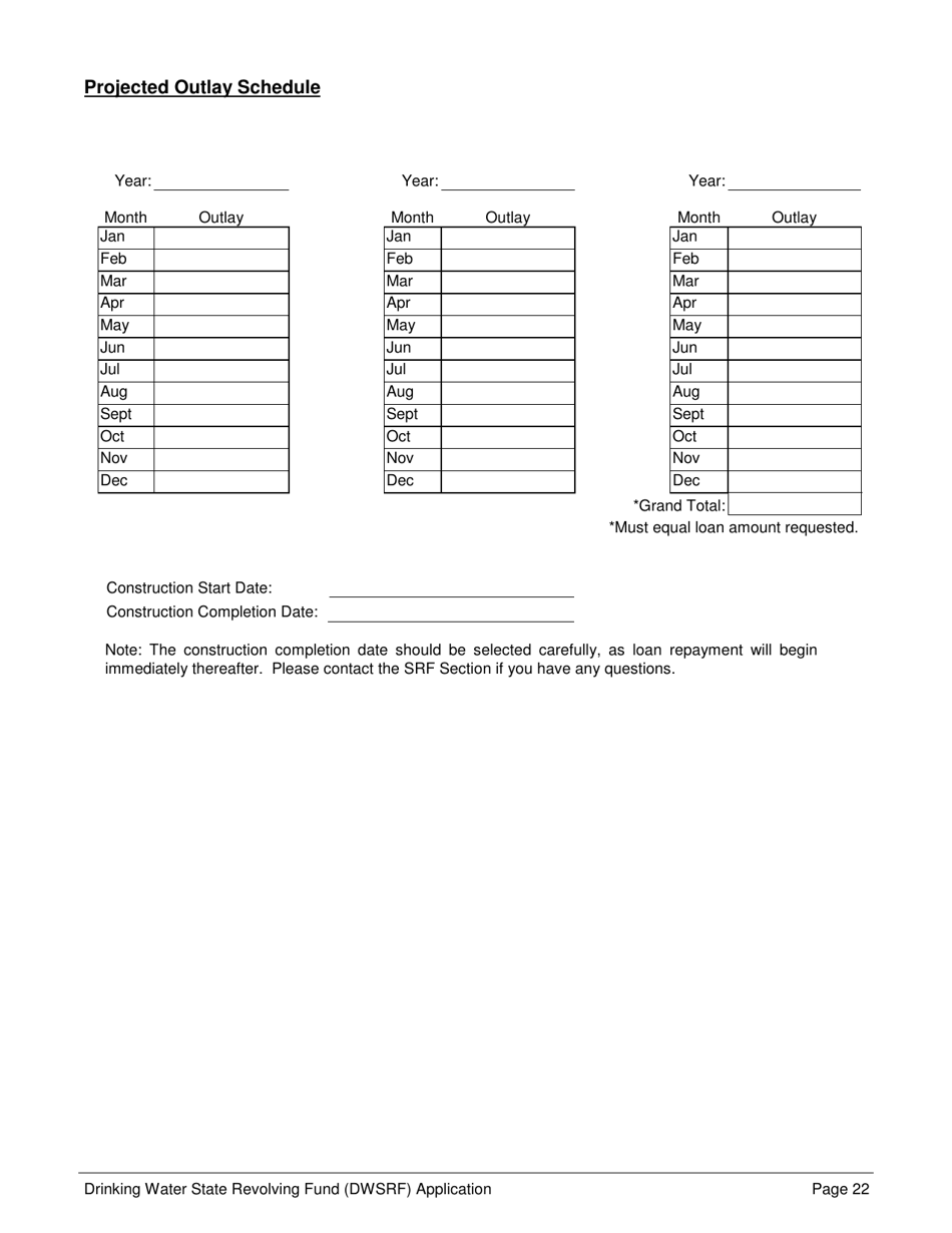 Form 369 Drinking Water State Revolving Fund (Dwsrf) Loan Application Form - Alabama, Page 22