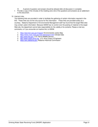 Form 369 Drinking Water State Revolving Fund (Dwsrf) Loan Application Form - Alabama, Page 31