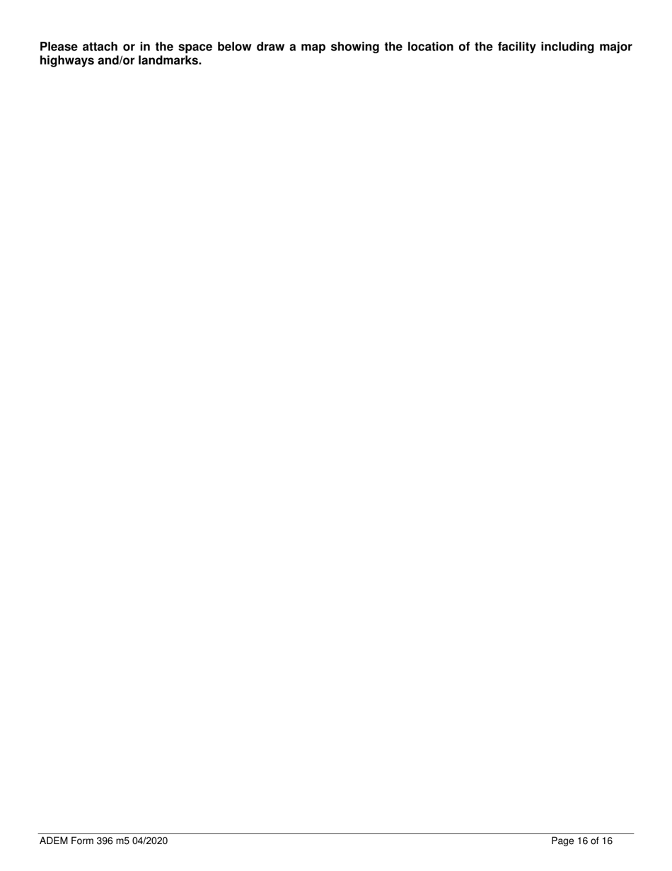 ADEM Form 396 Notice of Intent - Npdes General Permit Number Alg060000 - Alabama, Page 16