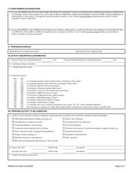 ADEM Form 549 Npdes Individual Permit Application (Coalbed Methane Operations) - Alabama, Page 3