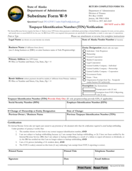 Form W-9 Taxpayer Identification Number (Tin) Verification - Alaska