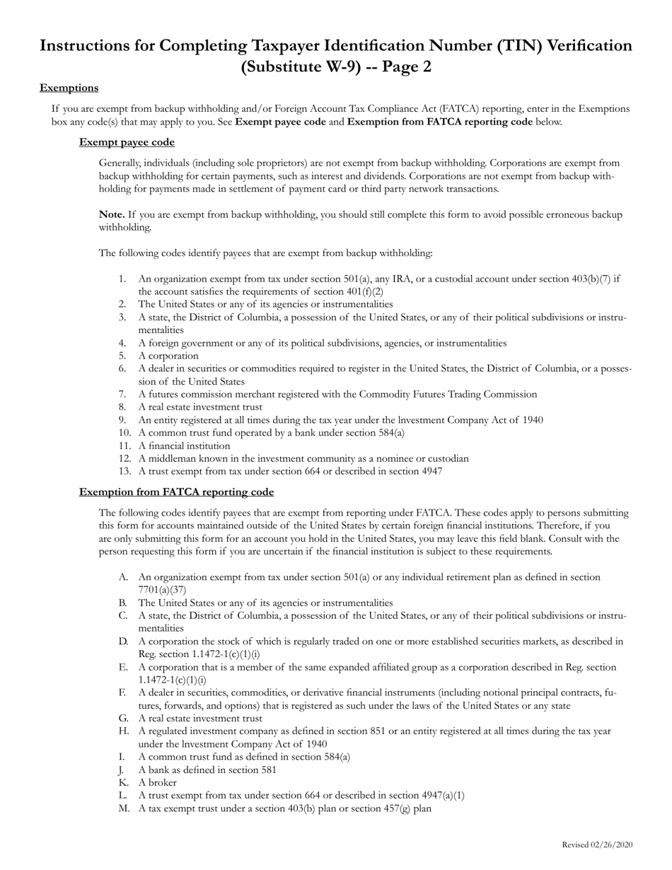 Form W-9 Taxpayer Identification Number (Tin) Verification - Alaska, Page 3