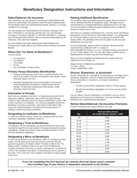 Form 02-1858 Retiree Select/Optional Life Insurance Continuation Waiver - Alaska, Page 2
