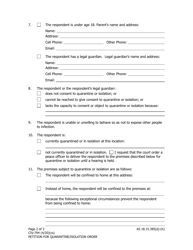 Form CIV-794 Petition for Quarantine or Isolation - Alaska, Page 2