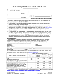 Document preview: Form CR-205 Request for Appointed Attorney - Alaska