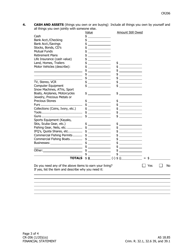 Form CR-206 Financial Statement - Alaska, Page 3