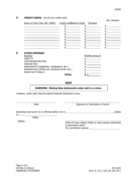 Form CR-206 Financial Statement - Alaska, Page 4