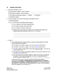 Form P-405 Adoption Petition - Alaska, Page 3