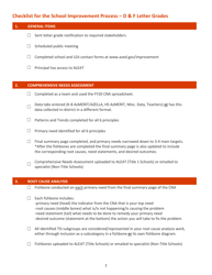 Document preview: Checklist for the School Improvement Process - D & F Letter Grades - Arizona