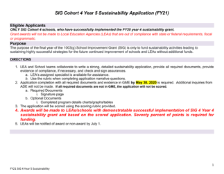 Sig Cohort 4 Year 5 Sustainability Application - Arizona, Page 2