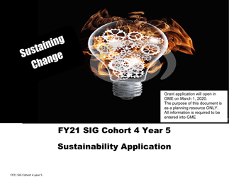 Document preview: Sig Cohort 4 Year 5 Sustainability Application - Arizona, 2021