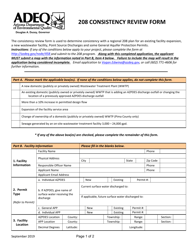 208 Consistency Review Form - Arizona