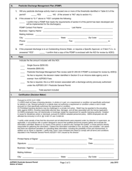 Notice of Intent (Noi) for Pesticide Discharges to Waters of the U.S. Under the AZPDES Pesticide General Permit Azg2011-001 - Arizona, Page 3