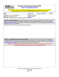 Revised Total Coliform Rule (Rtcr) Level 1 Assessment Form - Arizona, Page 3
