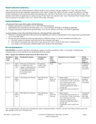 Notice of Intent (Noi) for a Type 3 Recycled Water General Permit Reclaimed Water Agent - Arizona, Page 2