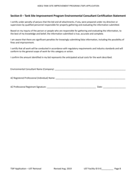 Tank Site Improvement Program (Tsip) Application for Ust Removal (A.r.s. Section 49-1071) - Arizona, Page 8